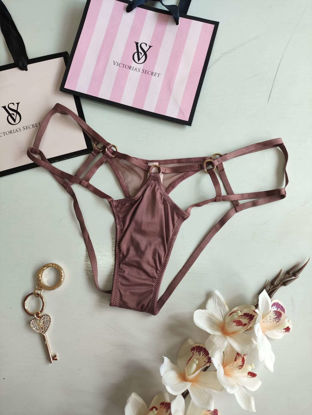 Imagen de Victoria's Secret   High Leg  Con Aros Marrón.